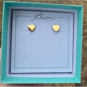Jbloom Gold Heart Earrings. New with box